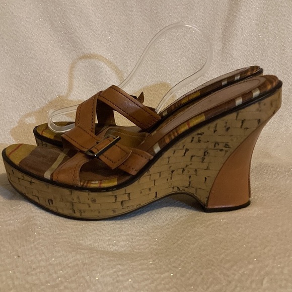 Enzo Angiolini Brown Wedges/Sandals Size 8.5 - Picture 2 of 9
